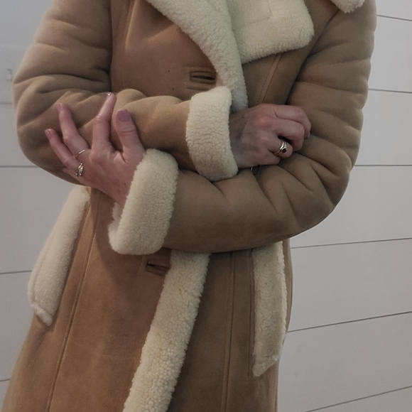 Shearling long coat - Picture 3 of 17